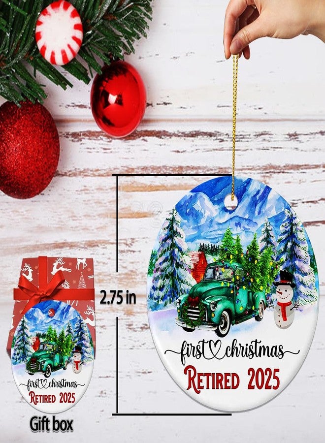 JUNQIU US JUNQIU Retirement Ornament 2025, Best Retirement Gift for Woman Or Men - Retired Gifts for Women Mom Nurses Teacher, Retirements Decorations - First Christmas Retired Ornament 2025 - Image 5